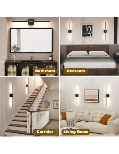 Lámpara de pared recargable Gift4U 80 cm con control remoto