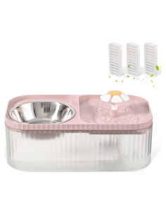 Fuente de Agua para Gatos y Perros JEERAMIA 3L Rosa Silenciosa