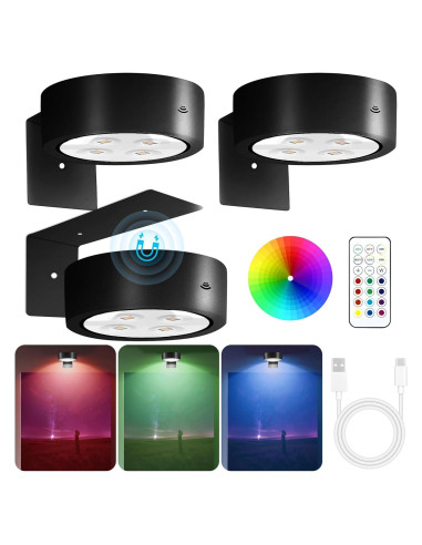 Luz de Imagen LED RGB Kandicyar 3 Paquetes Recargable