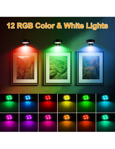 Luz de Imagen LED RGB Kandicyar 3 Paquetes Recargable