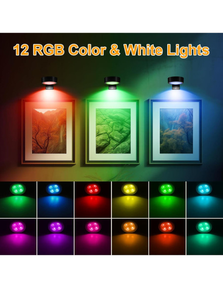 Luz de Imagen LED RGB Kandicyar 3 Paquetes Recargable