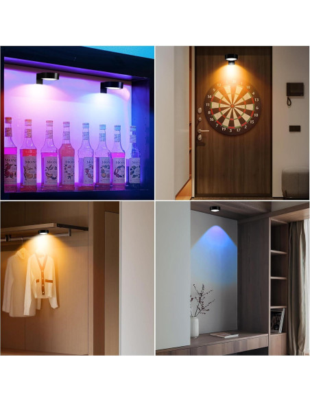 Luz de Imagen LED RGB Kandicyar 3 Paquetes Recargable