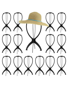 Paquete de 15 Soportes para Pelucas Plegables 35.5 cm