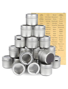 Contenedores de Especias Magnéticos Juvale 20 Piezas 100ml