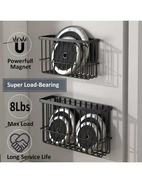 Estante Magnético Grande Negro Genérico para Cocina 4.54 kg