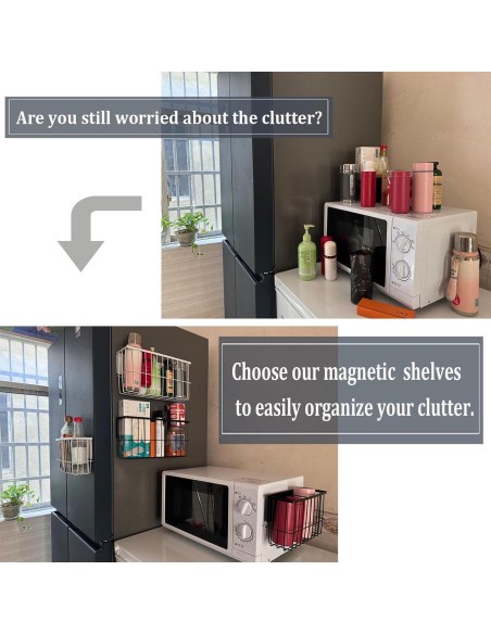 Estante Magnético Grande Negro Genérico para Cocina 4.54 kg