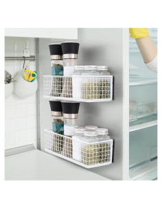 2 Cestas Magnéticas Organizador ONESIXEC para Refrigerador