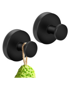 Ganchos de Ventosa MGahyi para Ducha y Baño - 2 Piezas Negro