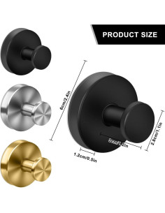 Ganchos de Ventosa MGahyi para Ducha y Baño - 2 Piezas Negro 2