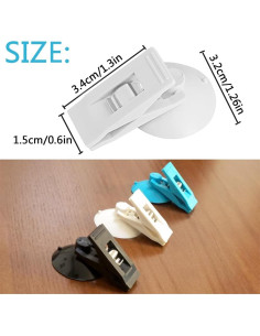 Organizador de Ventosa Multiusos TOGRAND 6 Piezas Blanco 2