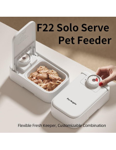 Alimentador Automático F22 para Gatos y Perros Pequeños 2 Comidas 2