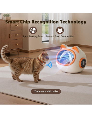 Comedero Inteligente RFID Kaitol para Gatos - 4 Modos, 680g
