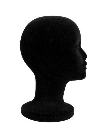 Cabeza de Maniquí de Espuma Negra 30.4 cm 2 Piezas Foraineam