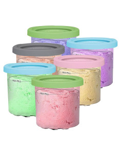 Paquete de 6 Recipientes de Pintura Ninja Creami 16oz BPA Libre