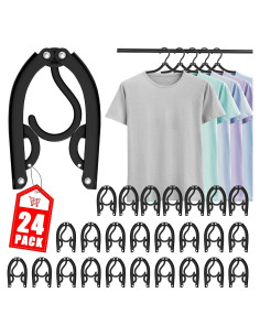 24 Perchas de Viaje Plegables Trubetter Antideslizantes
