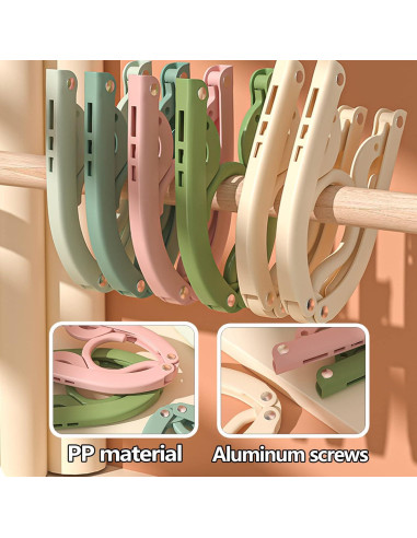 24 Perchas de Ropa Plegables Antideslizantes Smilixin