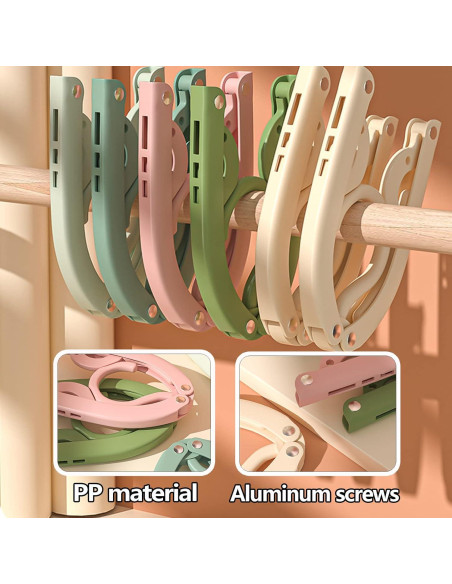 24 Perchas de Ropa Plegables Antideslizantes Smilixin