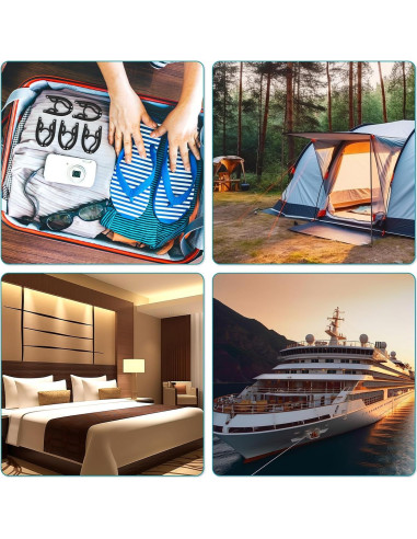 30 Perchas Plegables de Viaje Besslly - Organizador Negro