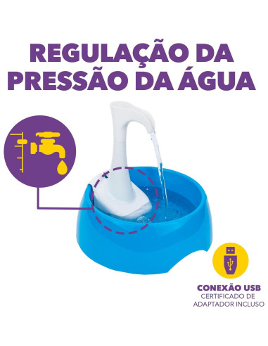 Fuente de Agua Automática para Mascotas Amicus 1.2L - Rojo