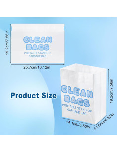 Bolsas de Basura Adhesivas para Autos Etenpo 60 PCS 25.7x19.3 cm 2