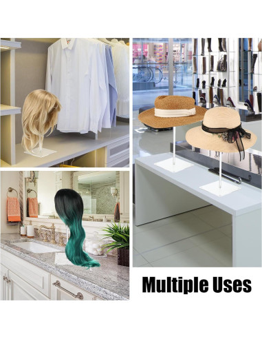 Soporte de Sombrero Acrílico Leinuosen 30.48 cm 8 Pcs Antideslizante