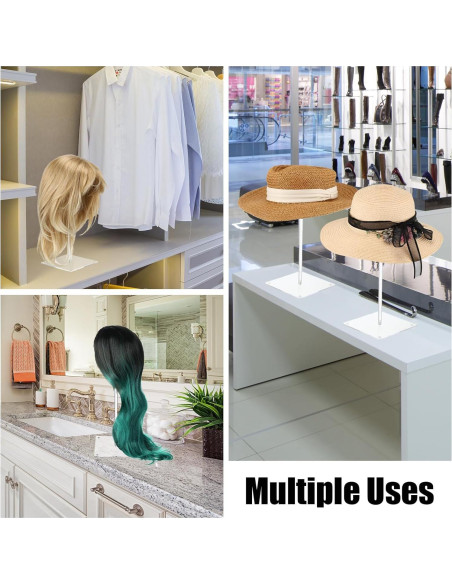 Soporte de Sombrero Acrílico Leinuosen 30.48 cm 8 Pcs Antideslizante