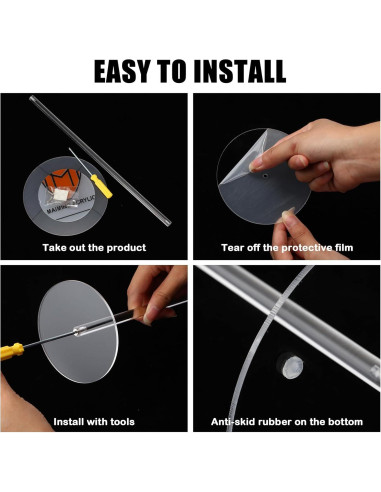 Soporte de Sombrero Acrílico Leinuosen 30.48 cm 8 Pcs Antideslizante