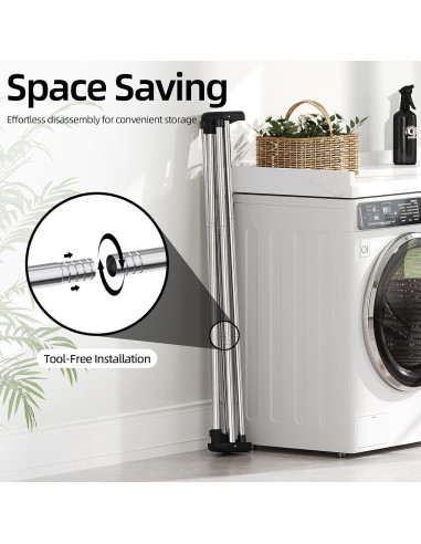 Estante Plegable para Secar Ropa APEXCHASER Acero Inoxidable 123.4 cm