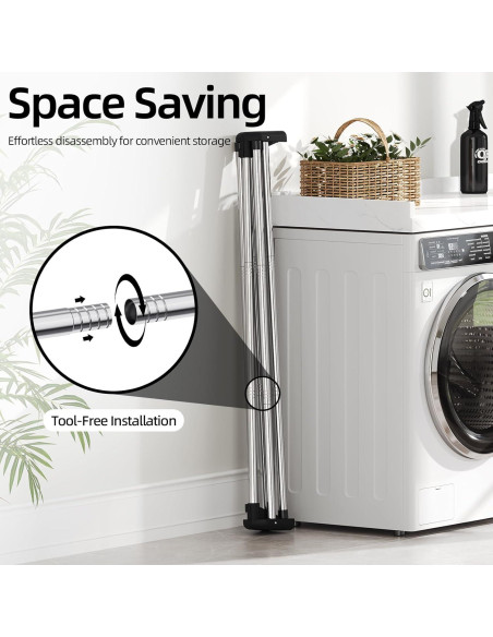 Estante Plegable para Secar Ropa APEXCHASER Acero Inoxidable 123.4 cm