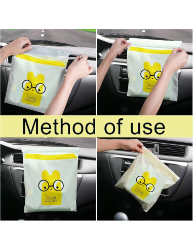 Bolsas de Basura Adhesivas Hiceeden 120pcs 32x25cm a Prueba de Fugas