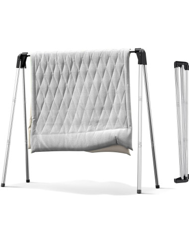 Estante Plegable para Secar Ropa APEXCHASER Acero Inoxidable 123.4 cm