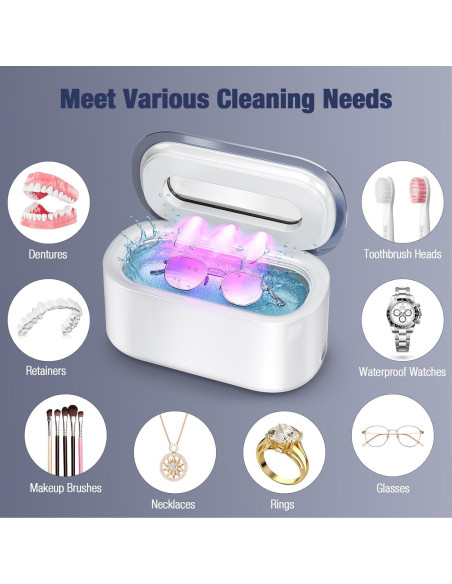 Limpiador Ultrasónico de Joyas Owaylon 30W 150ml Portátil