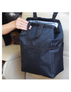 Bolsa de Basura para Auto Ginsco 3.5 Galones Negra Ajustable