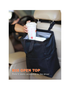 Bolsa de Basura para Auto Ginsco 3.5 Galones Negra Ajustable 2