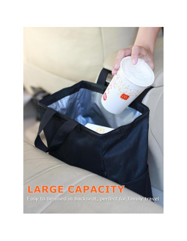 Bolsa de Basura para Auto Ginsco 3.5 Galones Negra Ajustable