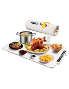 Alfombrilla Calentadora de Comida Qimh 250W 63x37cm Beige