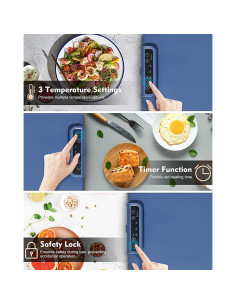 Bandeja Calentadora Eléctrica Owenri XL 61x38cm Silicona 2