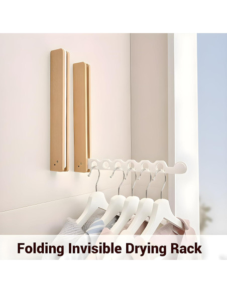 Perchero Plegable FULANCCY de Madera de Haya Blanca 32x31cm