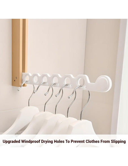 Perchero Plegable FULANCCY de Madera de Haya Blanca 32x31cm