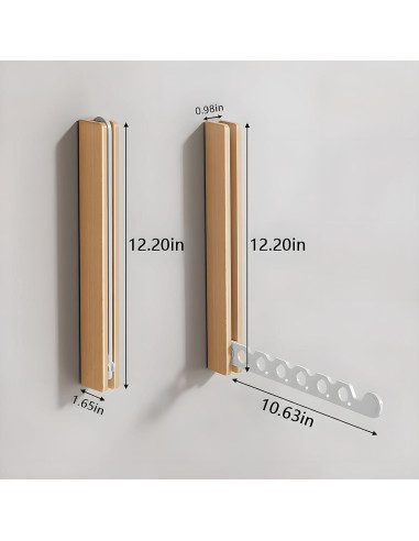 Perchero Plegable FULANCCY de Madera de Haya Blanca 32x31cm