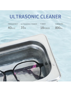 Limpiador ultrasónico LACHOI 800ml digital 40kHz acero inoxidable 2