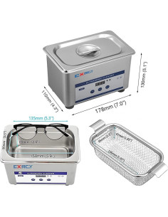 Limpiador Ultrasónico CXRCY 0.8L para Joyería y Gafas 2