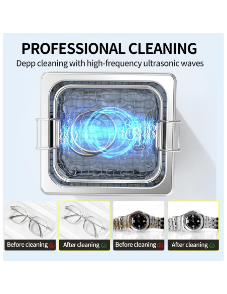 Limpiador Ultrasónico Digital GRANBO 1.3L para Joyería