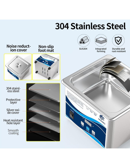 Limpiador Ultrasónico Digital GRANBO 1.3L para Joyería