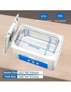 Limpiador Ultrasónico 900ml NOVMOS con Temporizador Digital 2