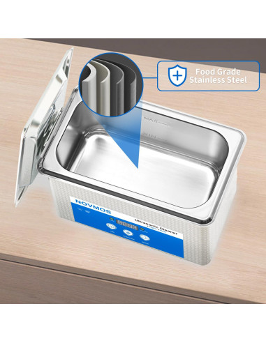 Limpiador Ultrasónico 900ml NOVMOS con Temporizador Digital