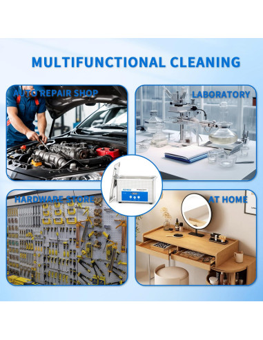 Limpiador Ultrasónico 900ml NOVMOS con Temporizador Digital