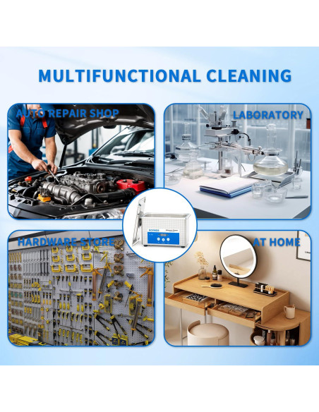 Limpiador Ultrasónico 900ml NOVMOS con Temporizador Digital