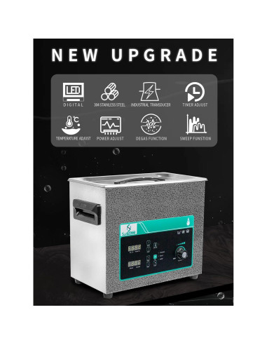 Limpiador Ultrasónico 6L SupRUCCI 180W Ajustable para Piezas