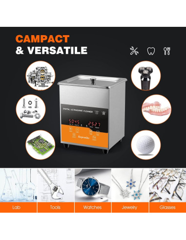 Limpiador Ultrasónico Enpowiks 2L para Joyería y Gafas